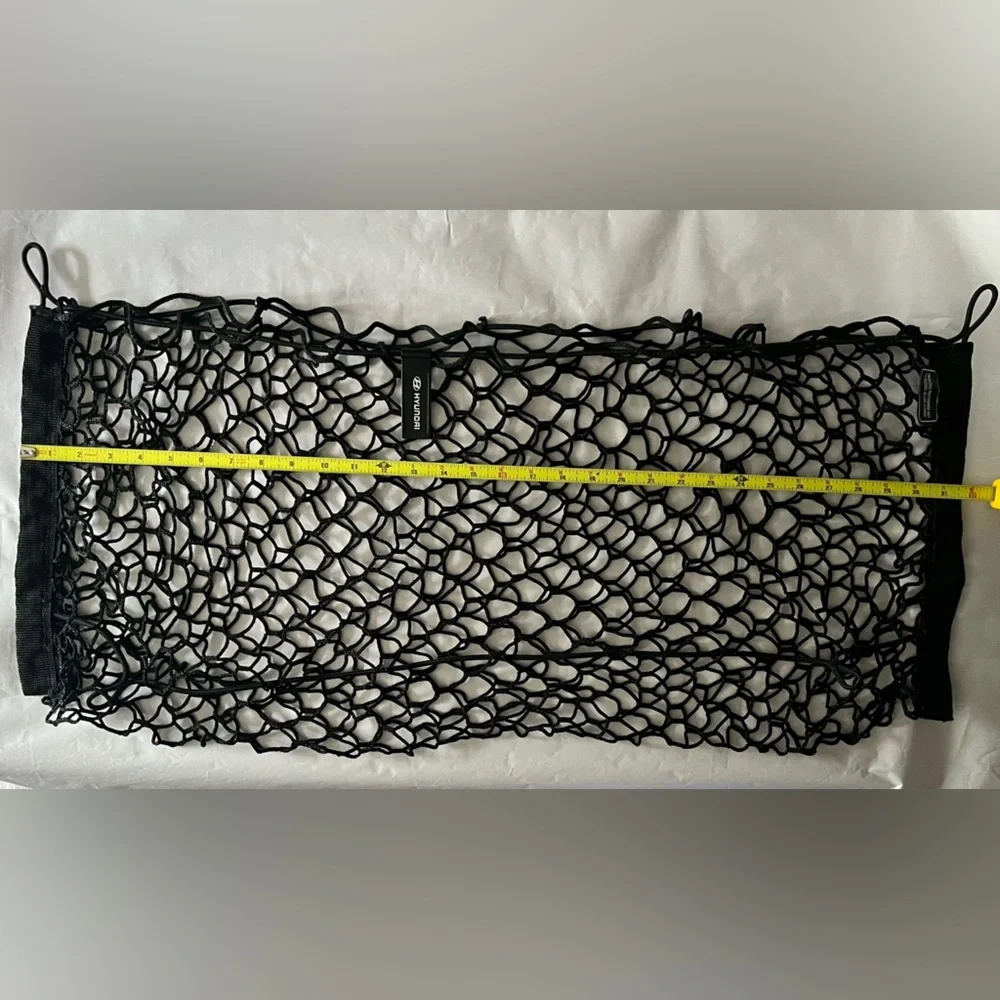 Hyundai Trunk Cargo Net Black Mesh Stretch Bungee Car Storage